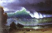 Albert Bierstadt The Shore of the Turquoise Sea Spain oil painting artist